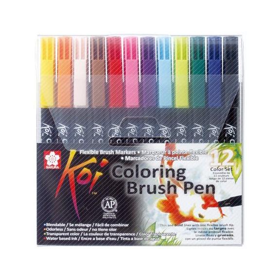 

[[COD]] SAKURA Koi Coloring Brush Pen 12 Color Set TERLENGKAP Kode 970