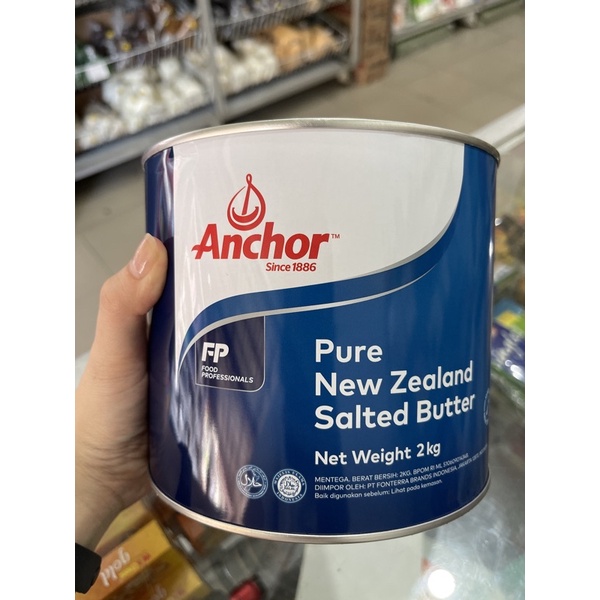 ANCHOR salted butter 2KG / pure new zealand / mentega / butter / margarine / margarin