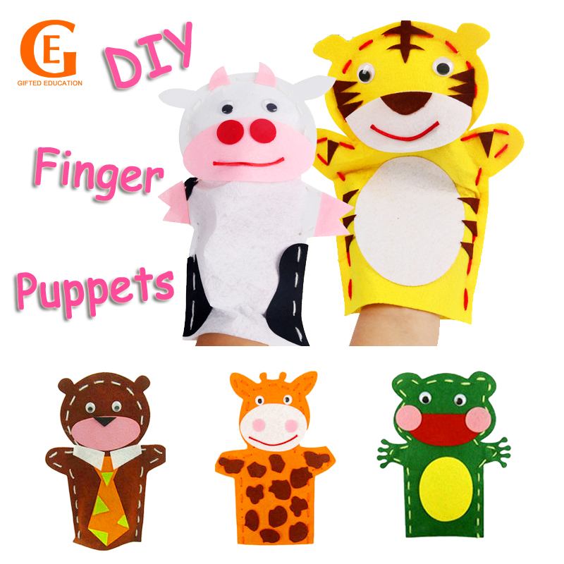 Mainan Boneka Jari Puppet Non Woven Bentuk Binatang Lucu Diy Untuk Edukasi Dini Anak