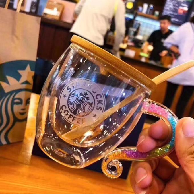 Mug Gelas - Starbucks Kristal Gelas Kaca Ganda Starbucks Termasuk Sendok Tutup