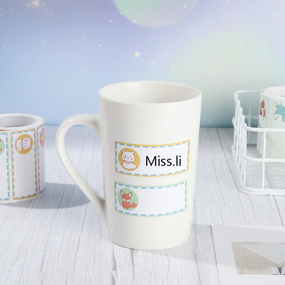 Top Self-Adhesive Stiker Untuk Bisnis Rumah Kartun Perlengkapan Sekolah Alat Tulis Counter Mark Sticker Maker