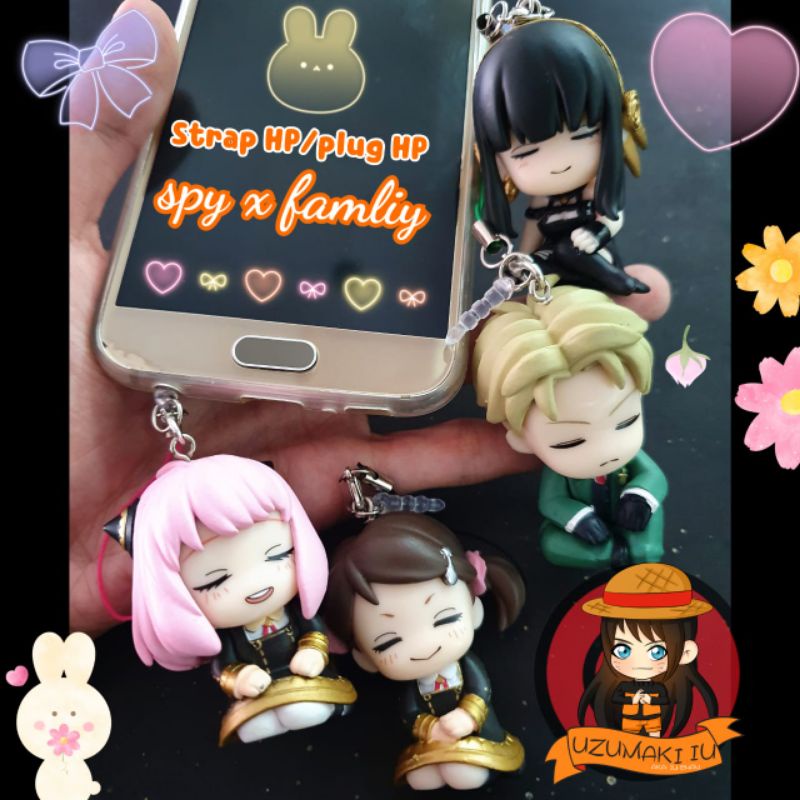 gantungan hp/strap/plug hp anime spy x family