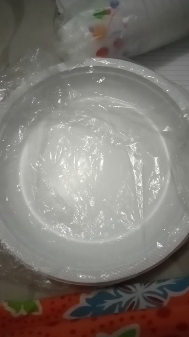 Piring Plastik Putih Susu P9 Besar Large Kue Ultah