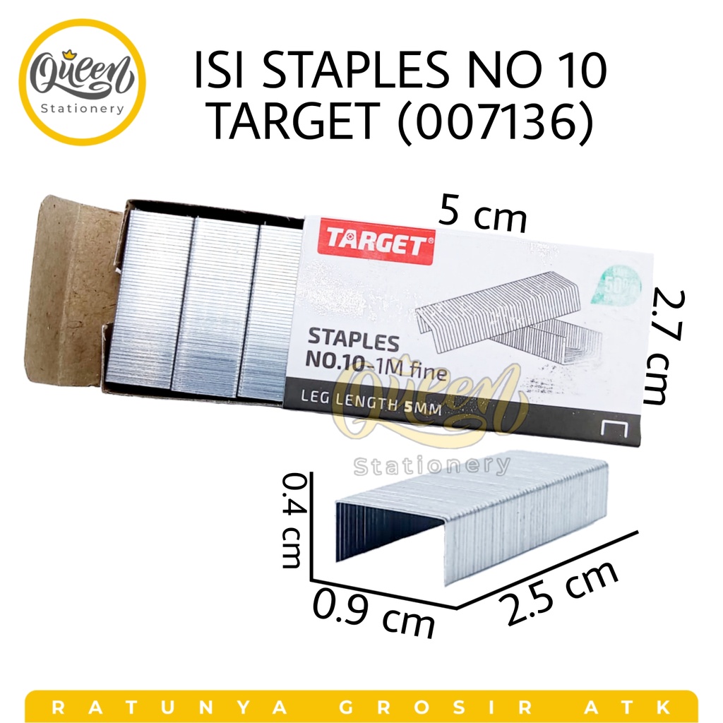 

ISI STAPLES NO 10 TARGET / ISI STAPLER / ISI STAPLER KECIL / ISI STAPLES TARGET (007136)