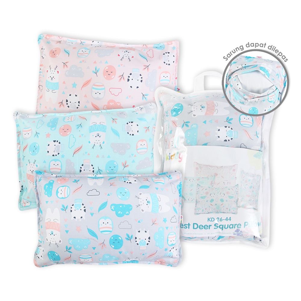 Kiddy Bantal Bayi / Baby Pillow / Baby Forest Deer Square Pillow / 26044