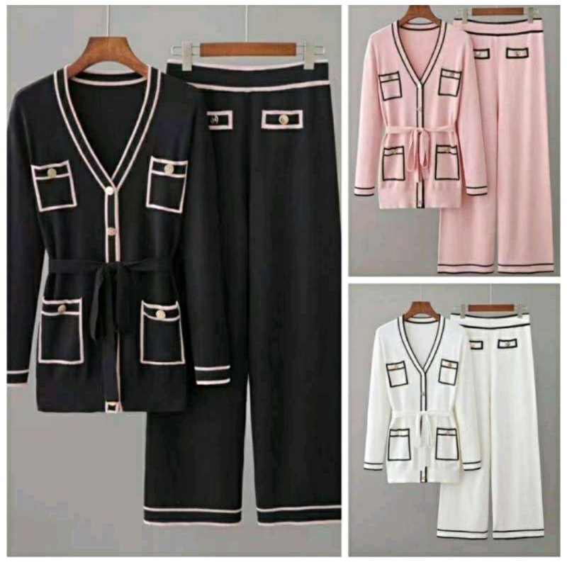 SETELAN RAJUT CHANEL IMPORT PREMIUM/ONE SET IMPORT BKK