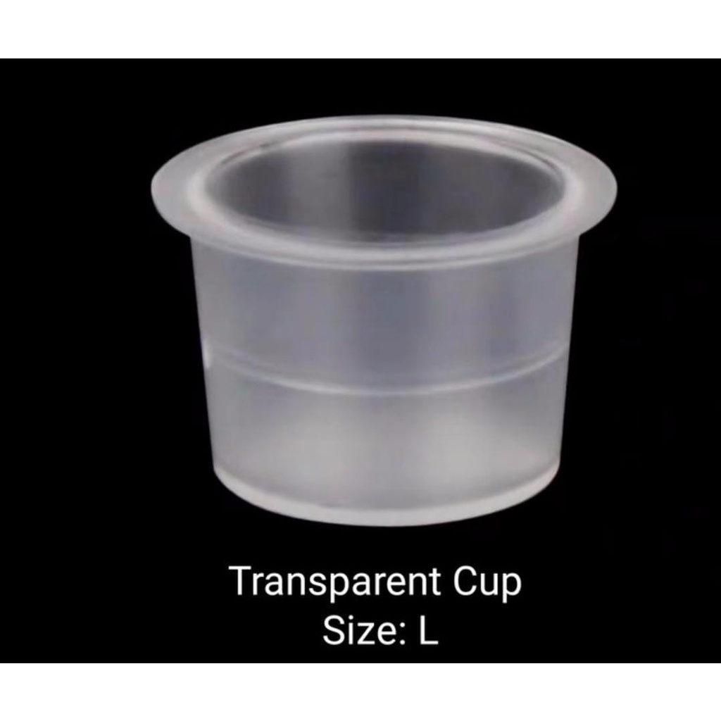 Transparan Plastic Cup untuk Tinta Sulam