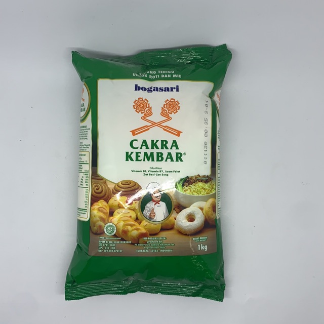 

Cakra Kembar Tepung Terigu 1 kilo KEMASAN ORI YA BUKAN REPACK barcode 8993296101112
