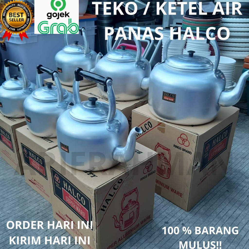 FREE BUBBLE WRAP HALCO - Teco Air / Teko Masak / Ketel Uk 18-20-22-24-26-28 Cm (3.5-4.5-6-8-10-13 Liter)