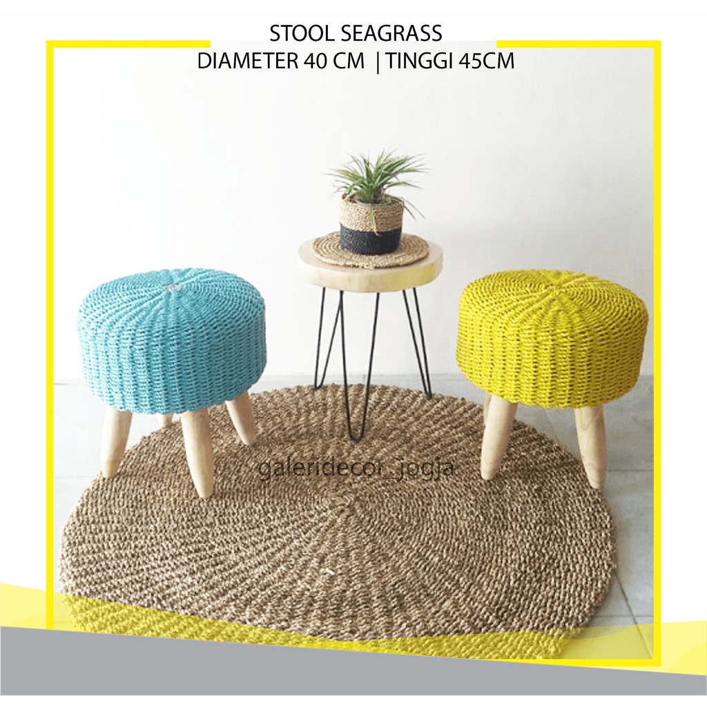 STOOL SEAGRASS/ STOOL ANYAMAN/ KURSI ANYAMAN/ STOOL SEAGRASS BULAT