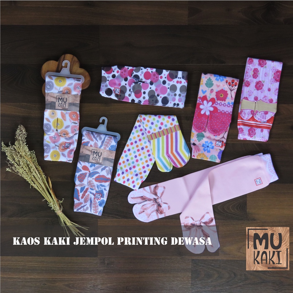 Kaos Kaki Jempol Motif Printing Dewasa Mukaki Murah F