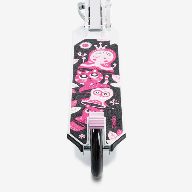 Skuter Anak Perempuan Usia 6 - 10 Tahun Mid 1 Kids Scooter White Pink Anturium1789