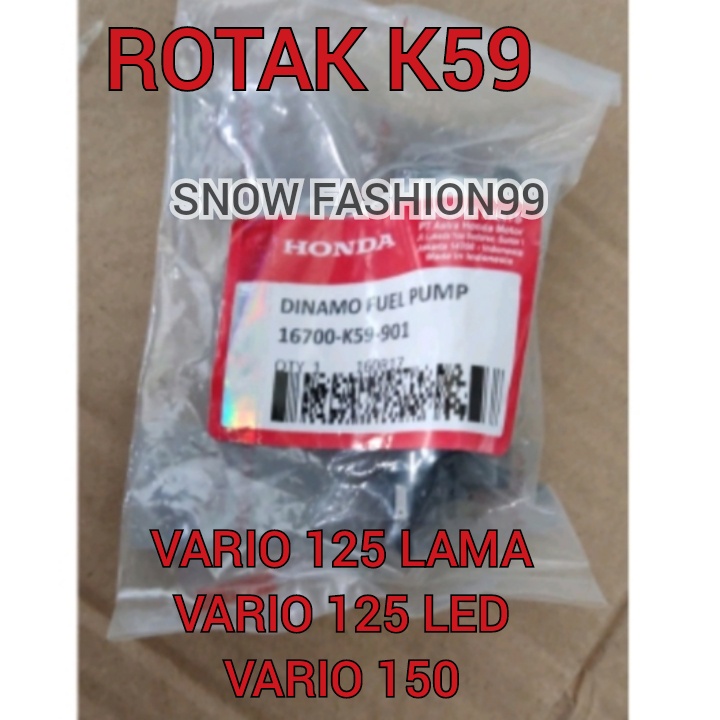 ROTAK ROTAX K59 HONDA VARIO 125,VARIO 125 LED,VARIO 150 KUALITAS ORI