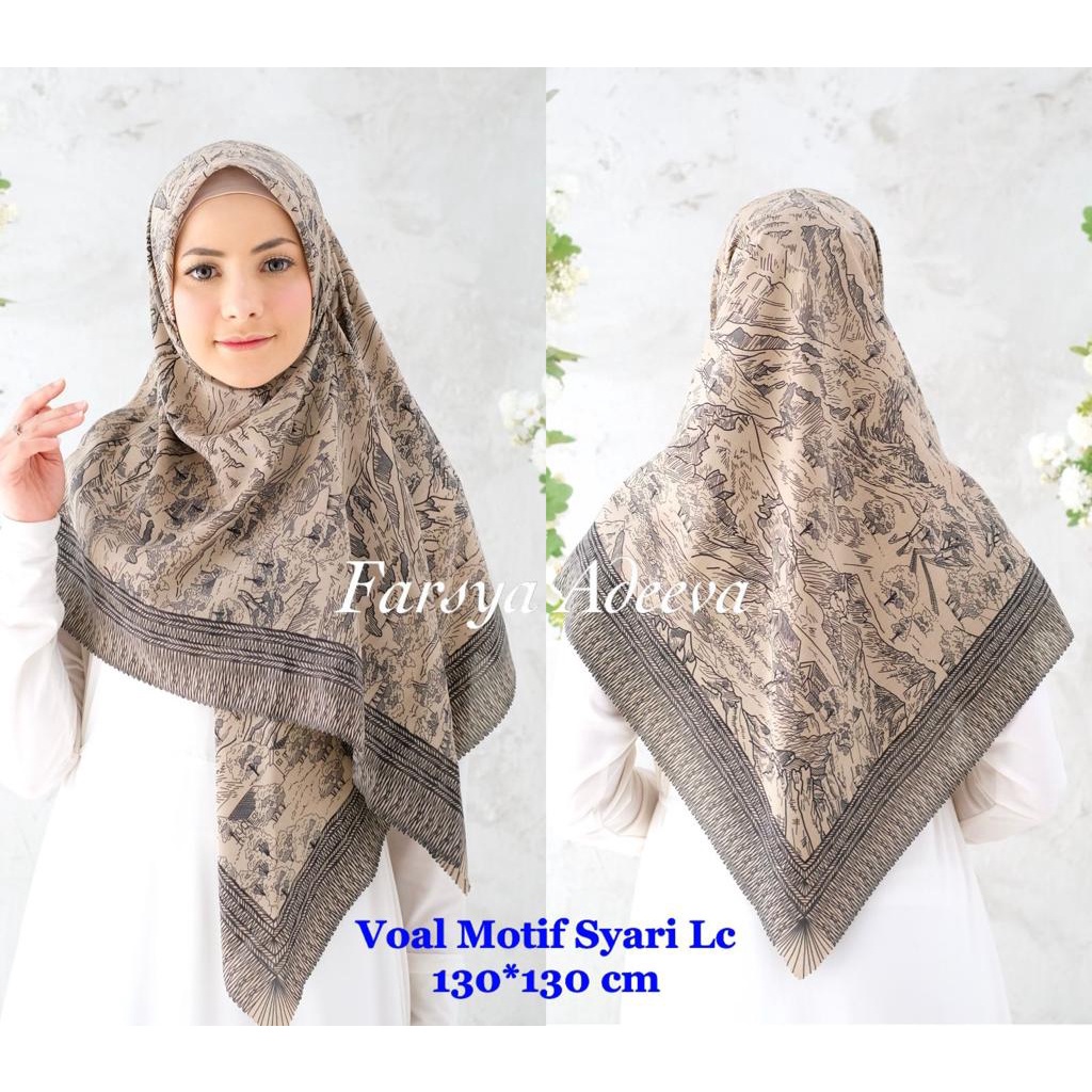 KERUDUNG SEGIEMPAT SYAR'I DEENAY LASERCUT KW HIJAB SEGI EMPAT MOTIF JUMBO RUMAH HIJA'B BEST PRODUK