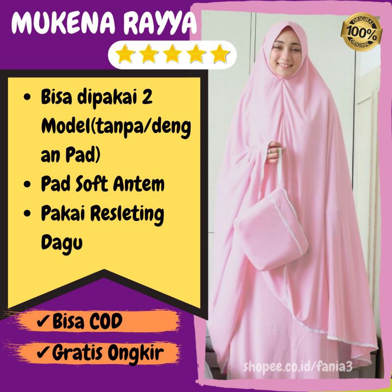 MUKENA RUKUH DEWASA REMAJA POLOS PONCO RENDA BORDIR RAYON MEWAH