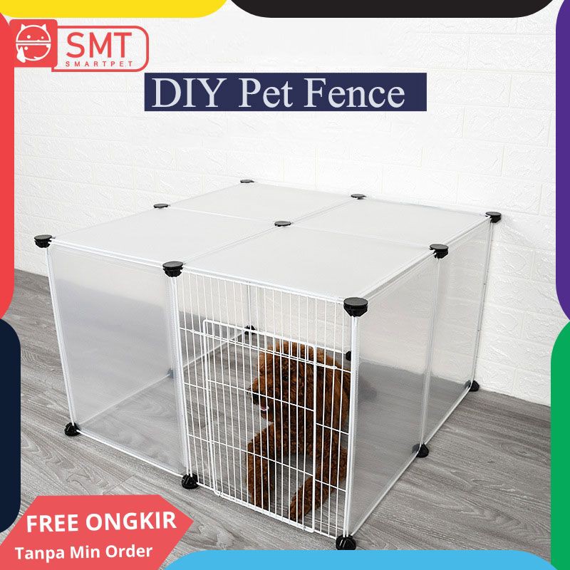 Smartpet Hewan Peliharaan Pagar Kandang Anjing Boks Besi Bersih