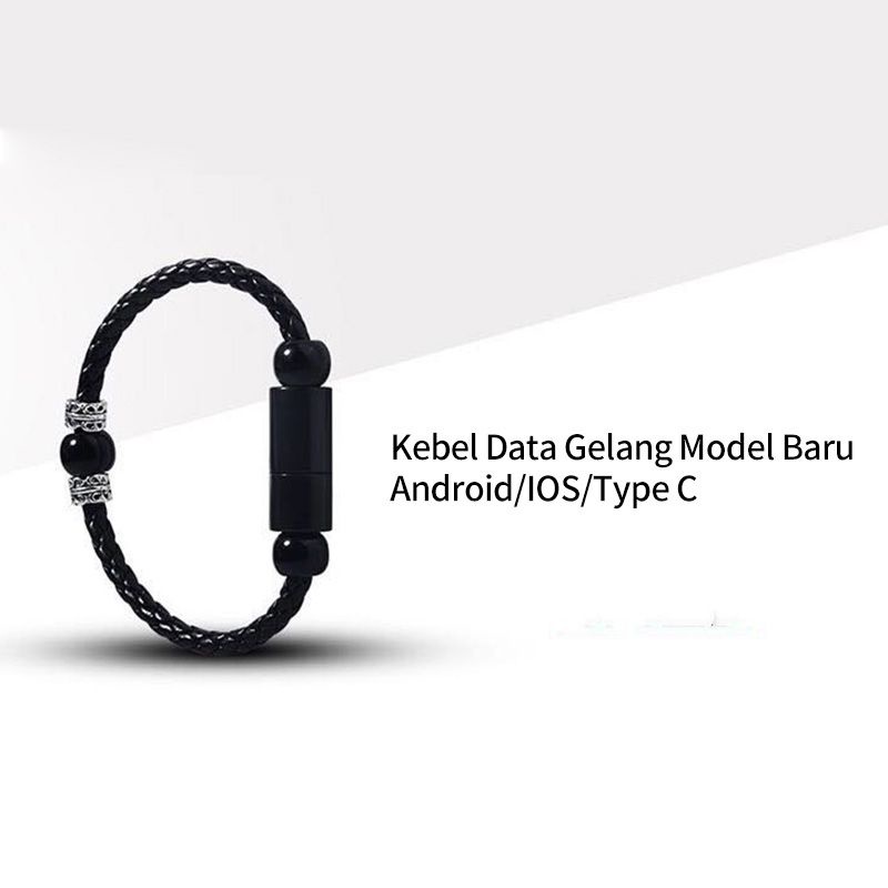 KABEL DATA MICRO USB TIPE ANDROID APPLE C MODEL GELANG VD