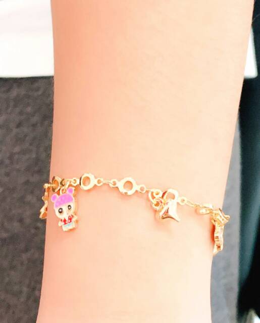 Gelang Anak LOL Pink Gold Xuping