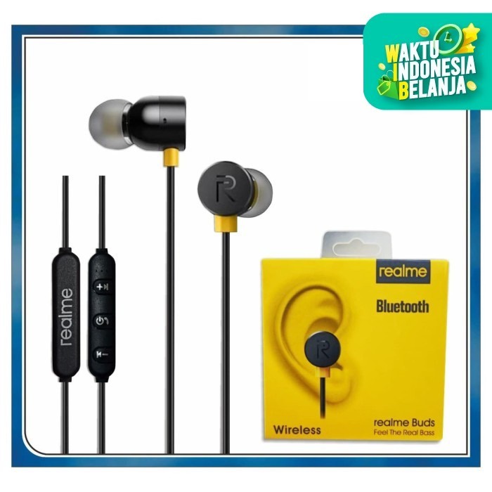 Headset Bluetooth REALME BUDS RMA-101 Pure Bass Stereo Wireless