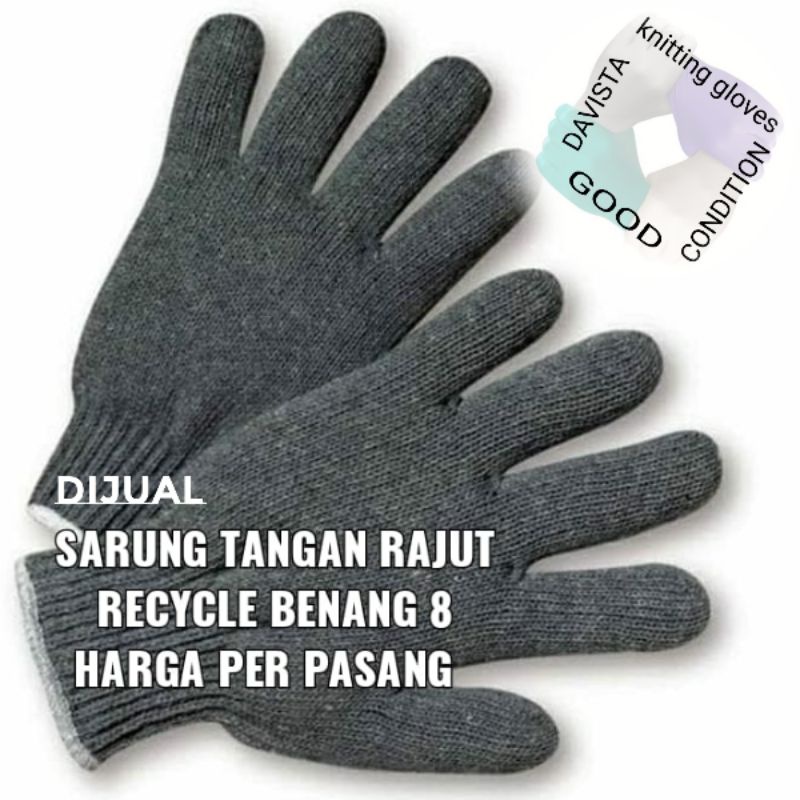 Jual Sarung Tangan Rajut Recycle Benang 8 | Shopee Indonesia