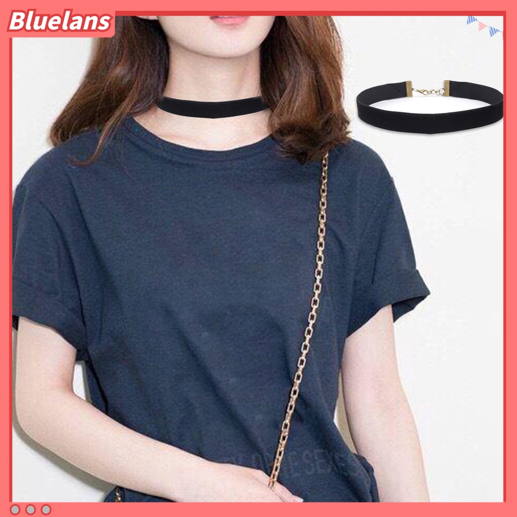 5pcs Kalung Bahan Velvet Lembut Untuk Wanita