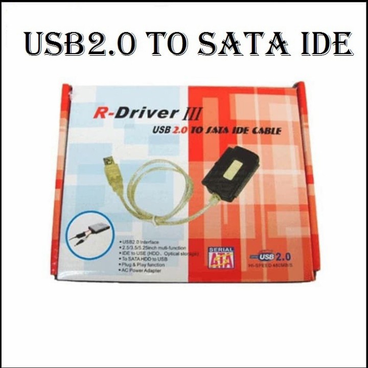 USB 2.0 to IDE Double Sata Box / USB 2.0 to SATA IDE / R-DRIVER III USB 2.0 TO SATA IDE CABLE 2.5&quot;/3.5&quot; IDE HDD OR SATA HDD M