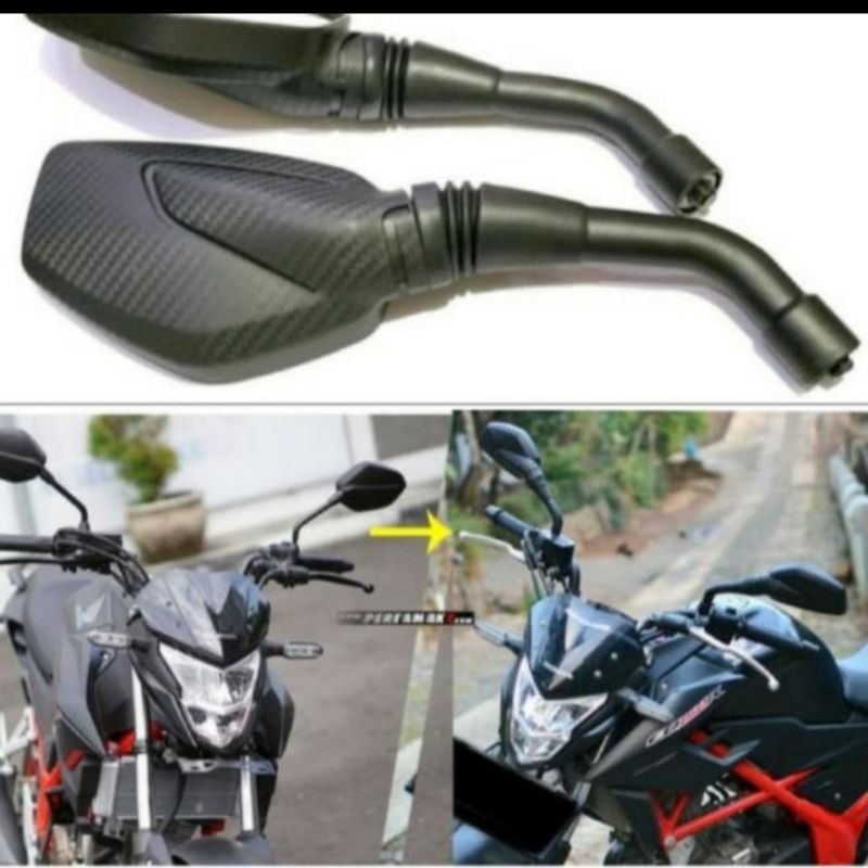 KACA SPION Pulsar PCX VARIASI RACING MOTOR Y7K APRILIA ZOMBIE 2692 AR UNIVERSAL