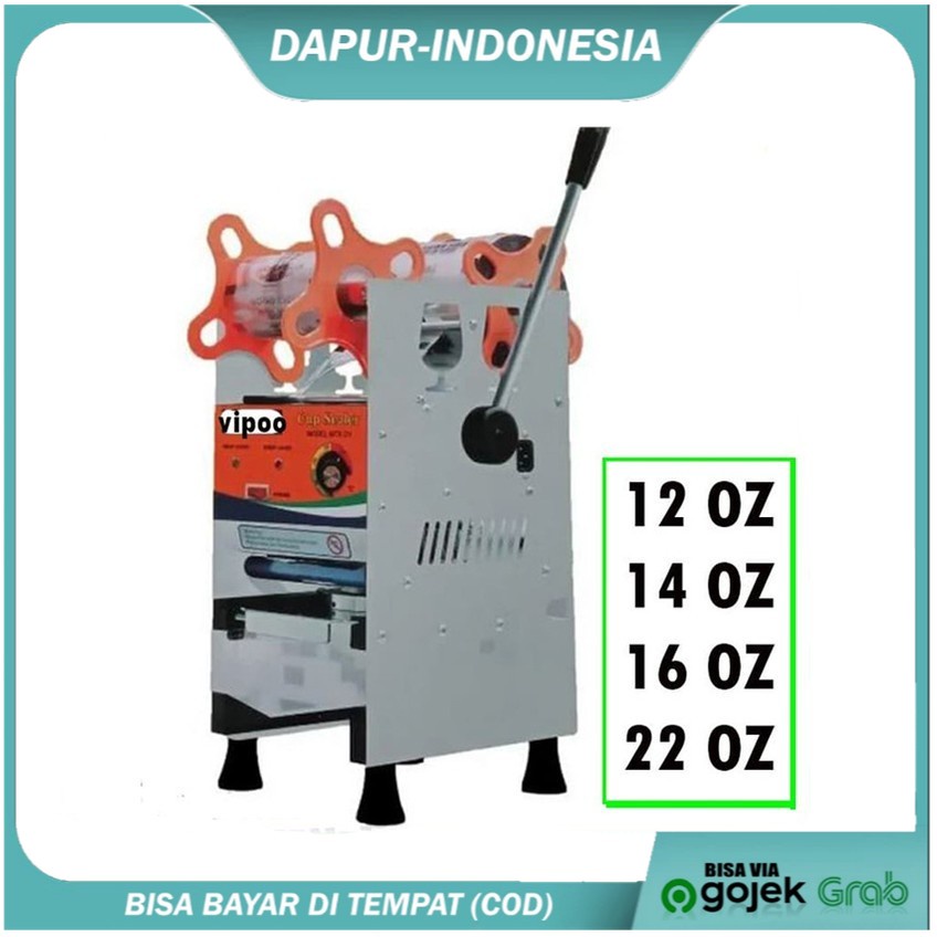 Mesin Sealer Plastik VIPOO VD-8 Cup Sealer Utk Gelas Maks 22 oz NEW