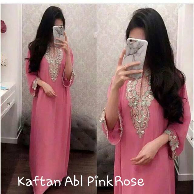 Kaftan Wanita Bordir Payet Premium Modern Kaptan Muslim Mewah Lebaran Kondangan Terbaru