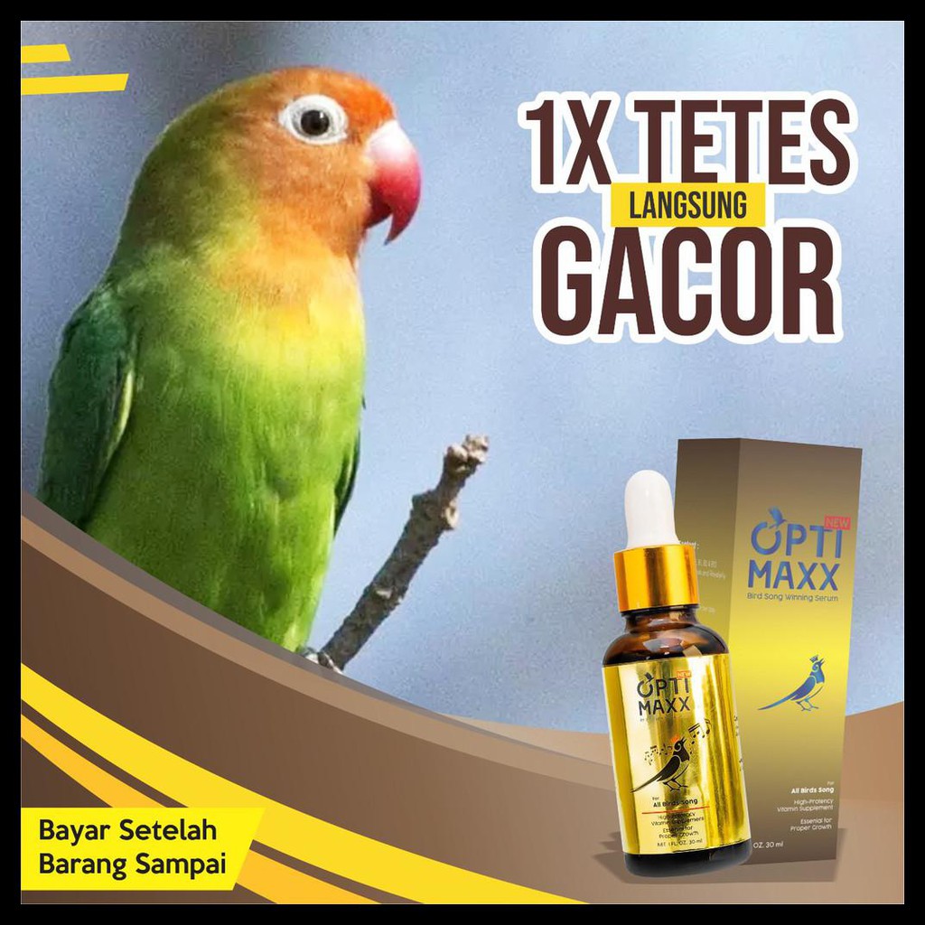 {BISA COD} OPTIMAXX VITAMIN TETES BURUNG KICAU SANGKAR KERODONG LOVEBIRD KROTO GACOR KACER MILET