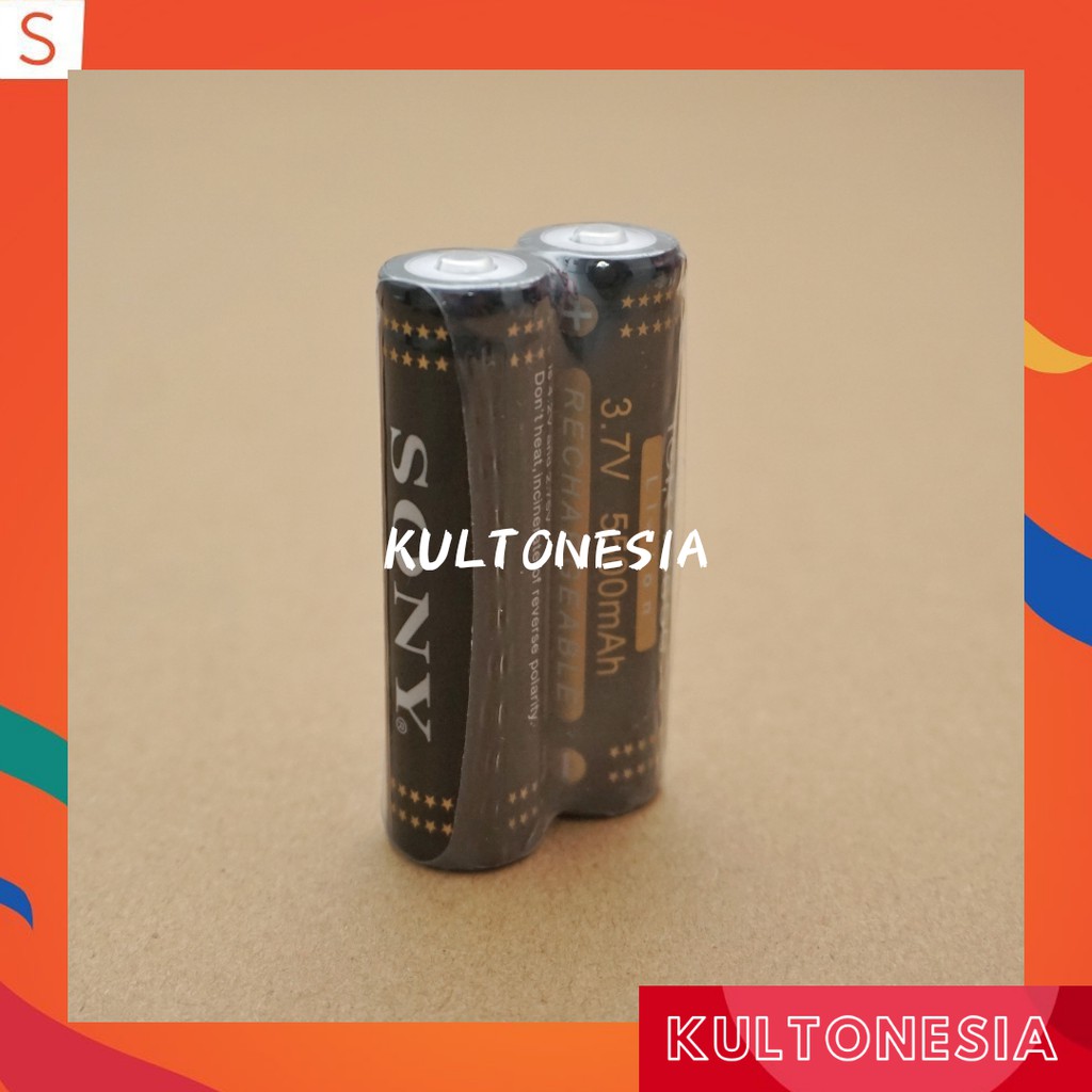 1pcs Baterai cas 18650 SONY 5500 mAh BATERAI+SENTER+POLICE+SWAT