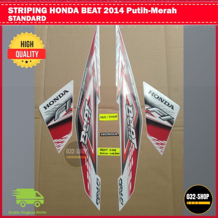Striping Honda Beat 2014 Standard, Stiker Sticker Body Honda Beat 2014
