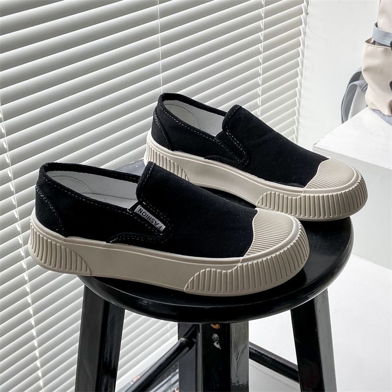 [GROSIR][COD] SEVEN_DAY SEPATU SNEAKERS WANITA KOREA IMPORT CASUAL KANVAS SHOES HITAM FQ-581