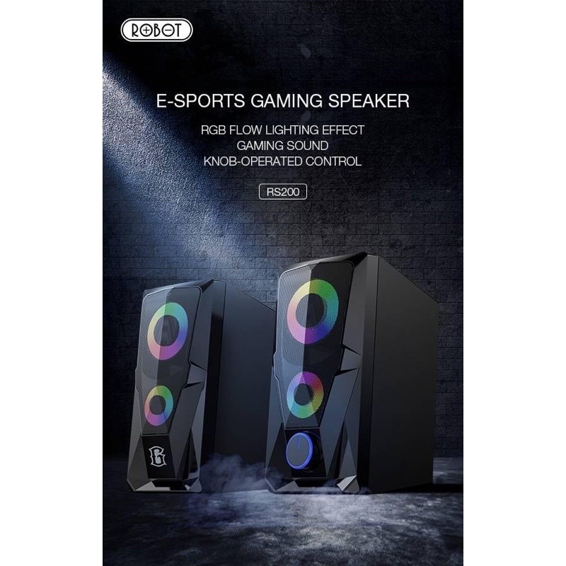 PROMO SPEAKER GAMEN KOMPUTER RS200 ORIGINAL 2IN1