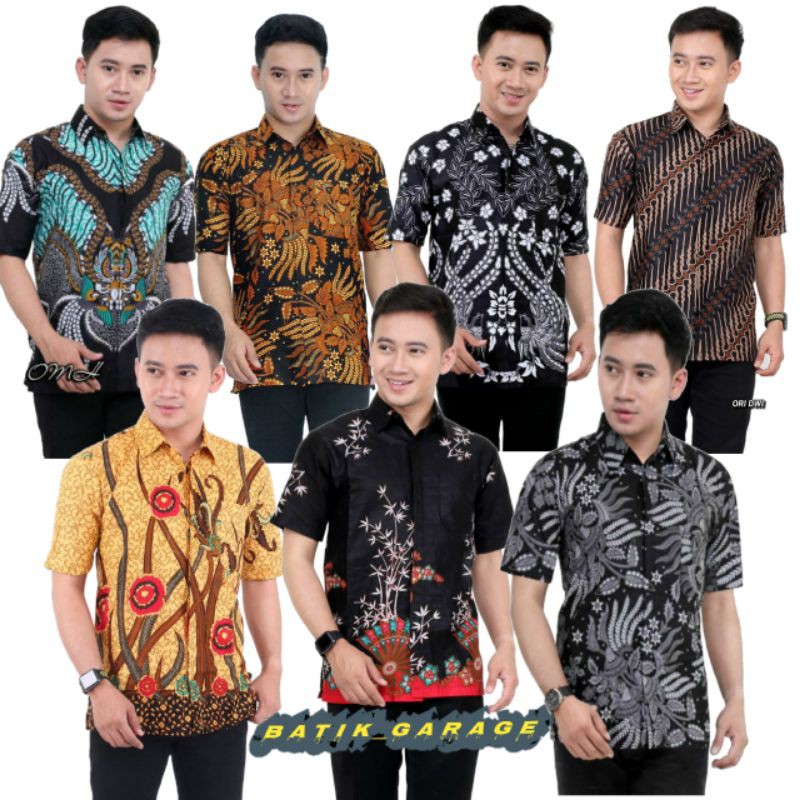 HEM BATIK PRIA LENGAN PENDEK SLIMFIT MOTIF TERBARU BUNGA CENDANA