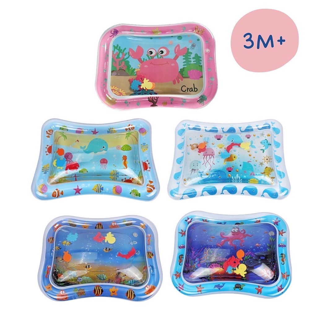 WATER INFLATABLE PLAYMAT |  mainan matras edukasi air bayi | tummy time play activity baby water