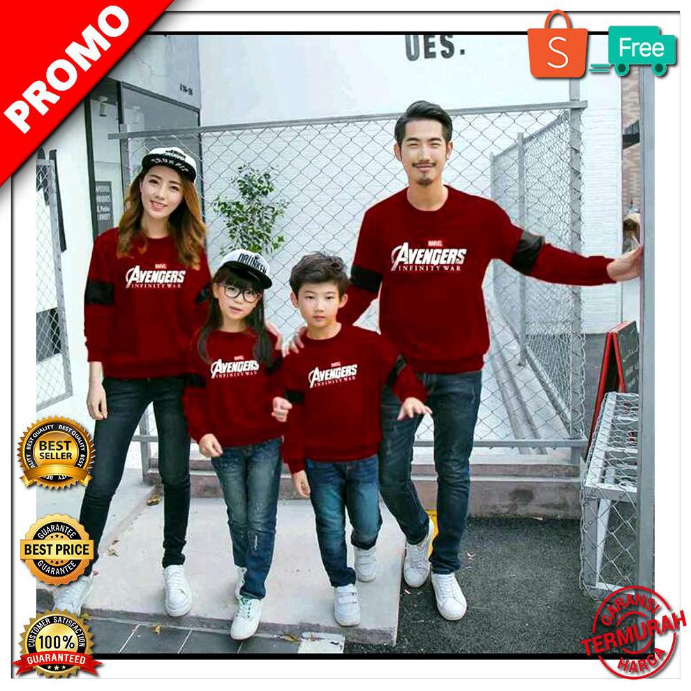 TERBARU Cp Family Avengers Kaos Couple Keluarga LIMITED EDITION