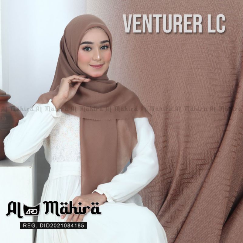 Hijab segiempat Venturer Lasser cut / Segiempat laser cut terbaru By Almahira