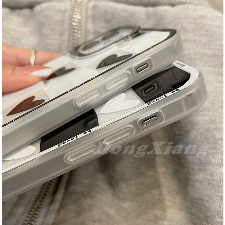 Soft Case TPU Transparan Motif Hati Untuk Hp iPhone 7 8 X XR XS Max 6 6s 7 8 Plus SE 2020 iPhone 12 11 Pro Max 13 13Pro Max
