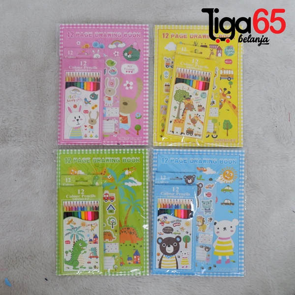 365 STATIONERY SET #40977 Buku &amp; Alat Tulis Anak / Karakter Fancy Gambar Lucu