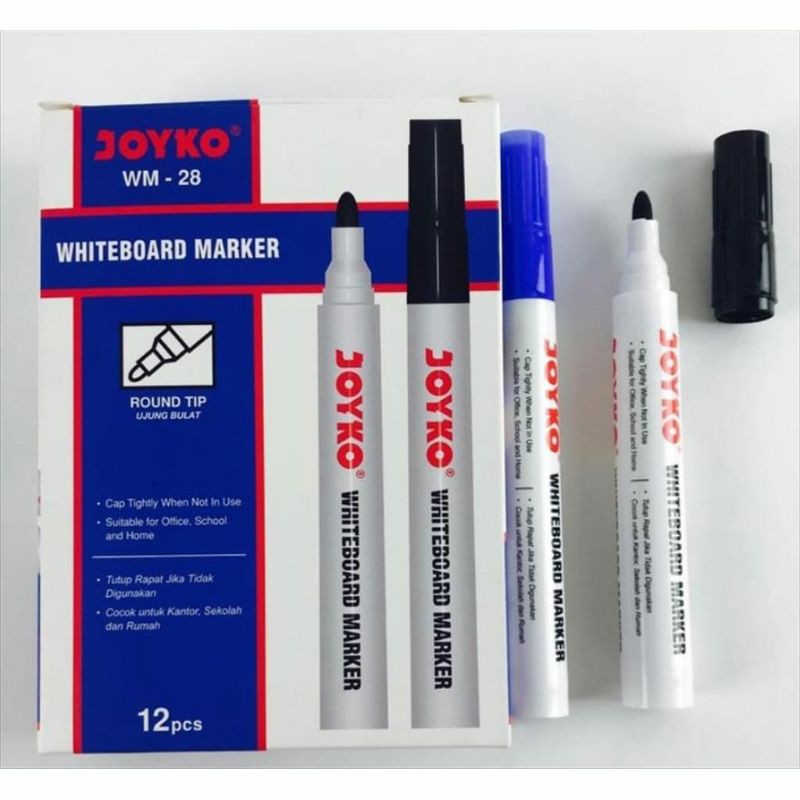 

WhiteBoard Marker Spidol Joyko WM-28 HITAM (PCS)