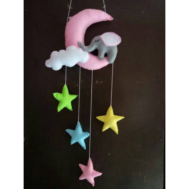 Hiasan dinding/ box bayi bulan bintang