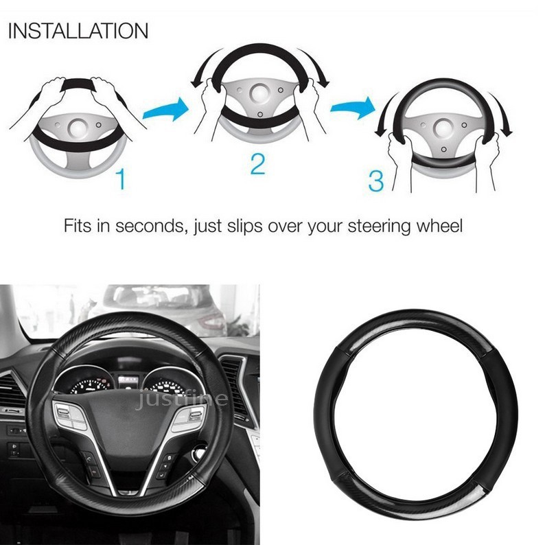 Cover Stir Sarung Steer Mobil Kulit Size M Standard 38cm