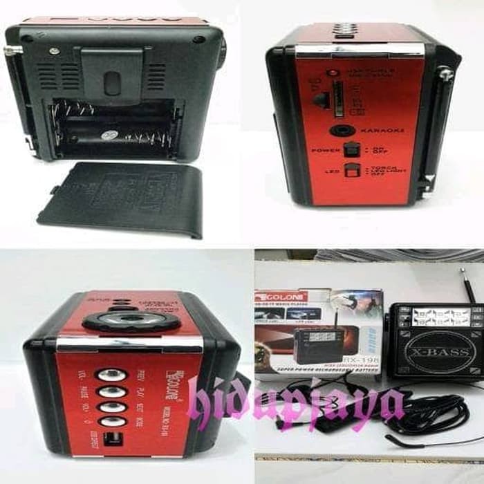 PROMO.. Golon RX 198 Speaker Portable Radio With Lampu Led Senter