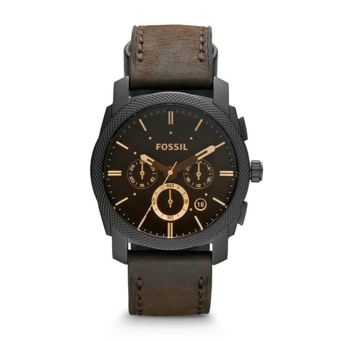 Jam Tangan Pria Fossil Original FS4656 Machine Brown Leather
