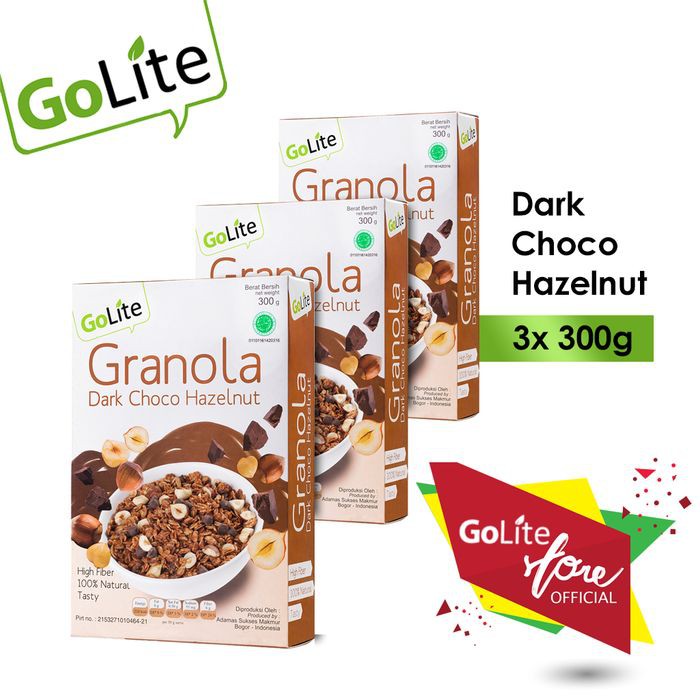 

GoLite Granola Dark Chocolate Hazelnut 300g (Triple Pack)