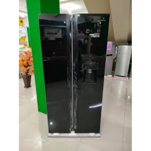 JEMBER JAWA TIMUR Kulkas POLYTRON New Belleza Inverter 2 pintu Side-by-side PRS 480X