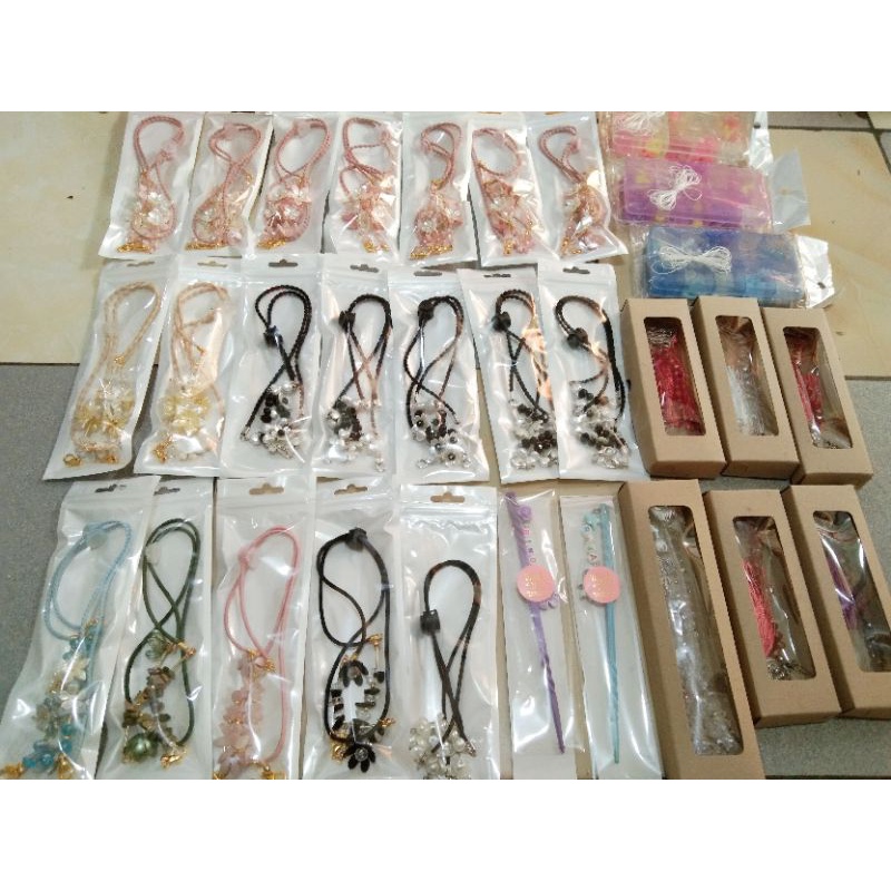 Strapphone / konektor masker mutiara /tali masker grosir souvenir ultah