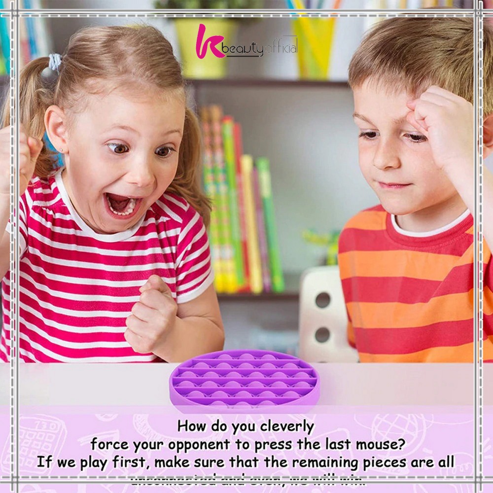 KB-M131 Mainan Pop It Rainbow Shape Fidget Push Pop It Bentuk Bulat Tik Tok / Pop Its Mainan Anak-1