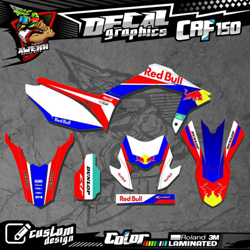 DECAL CRF 150 NEW CRF L BIRU FULL BODY